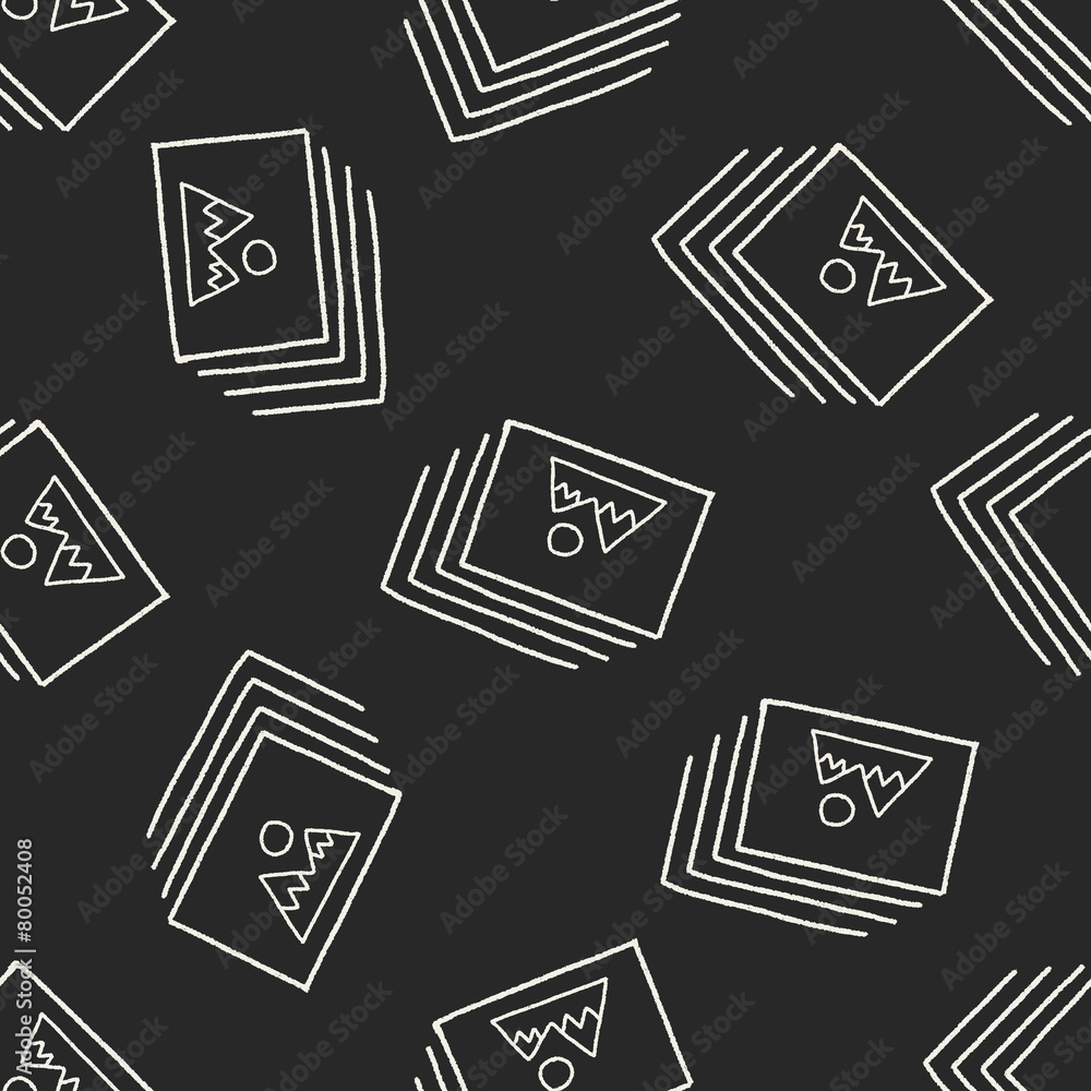 Doodle Photo seamless pattern background Doodle Photo seamless pattern background