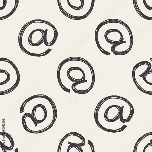 Doodle At seamless pattern background