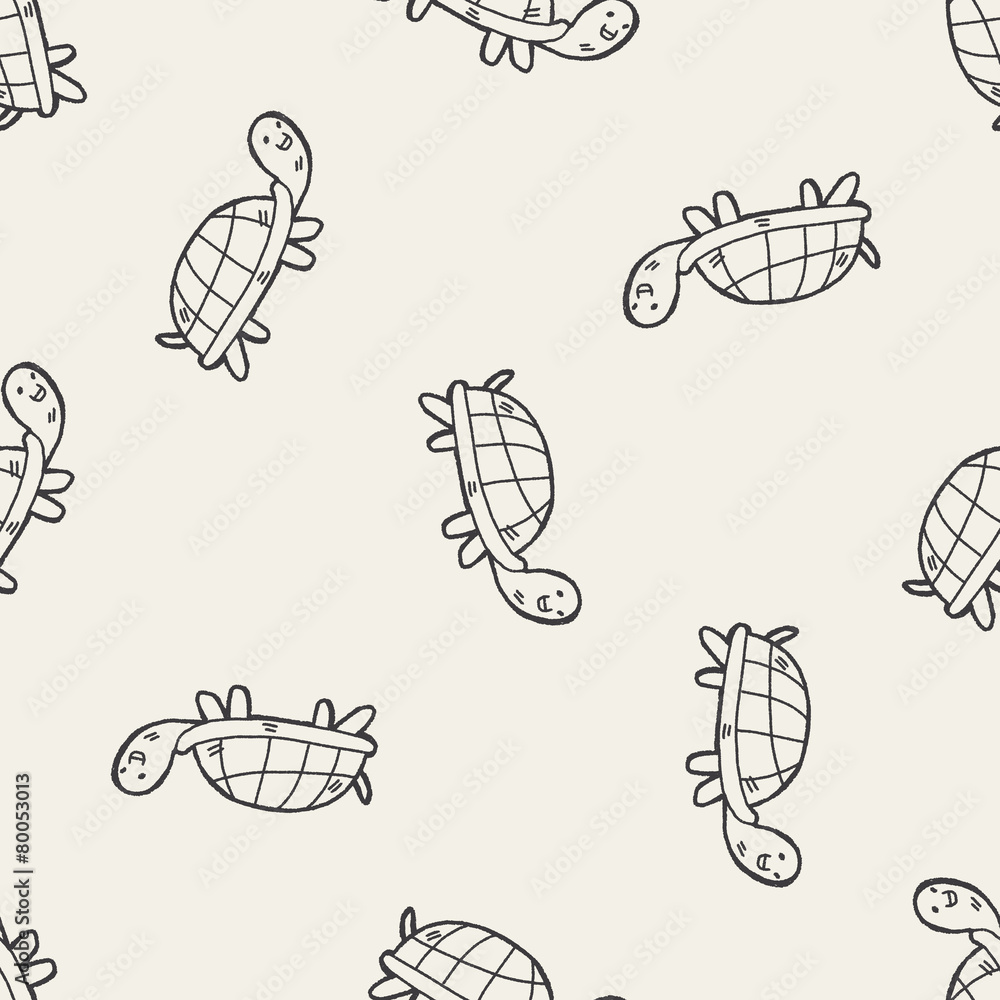 Doodle Tortoise seamless pattern background Doodle Tortoise seamless pattern background