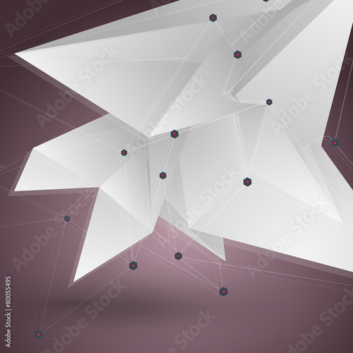 Abstract vector polygonal geometry background. Eps10