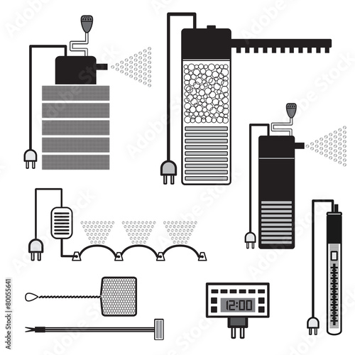 Set aquarium accessories