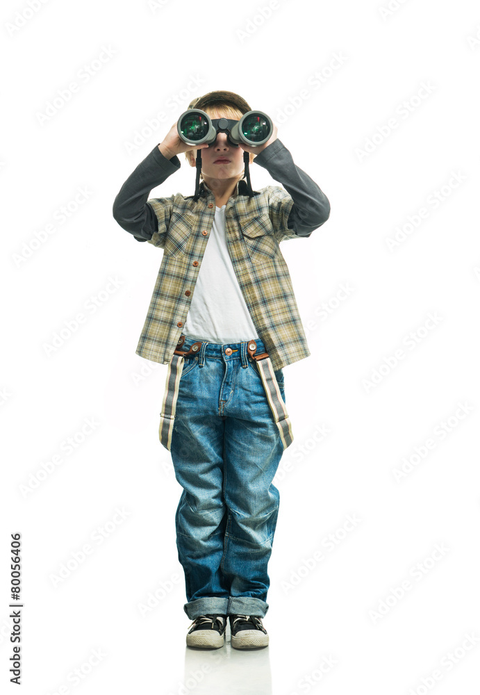 Boy with a binoculars Boy with a binoculars
