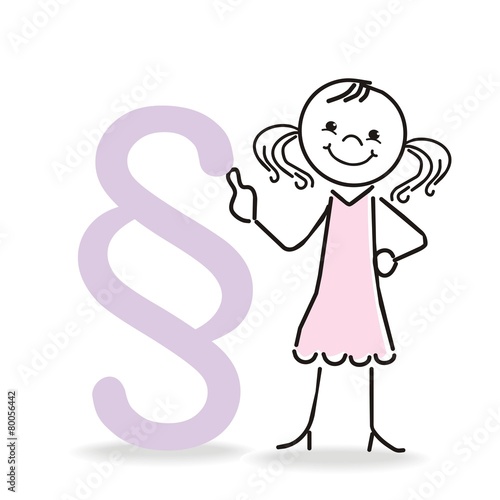 Mädchen mit Paragraph