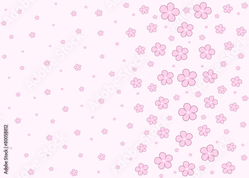 Seamless floral pattern on a pink background. Vector