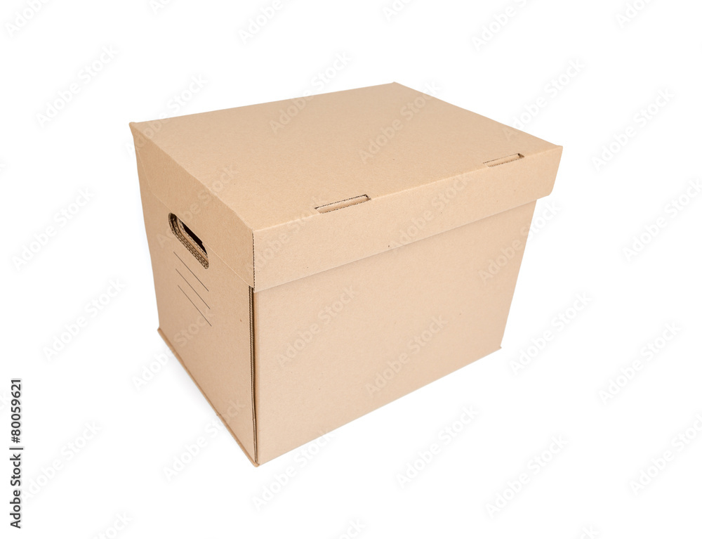 Brown Carton Box Isolated on white