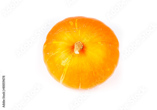 Big Yellow Pumpkin Isolated on white