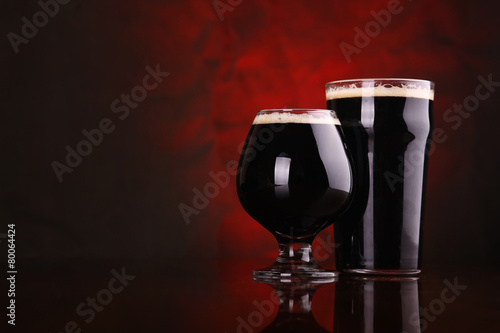 Dark stout beer