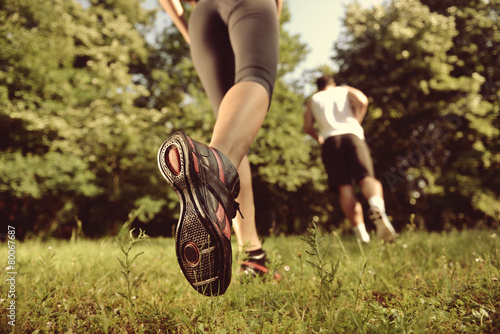 group of young people enjoying the fitness and sunny morning