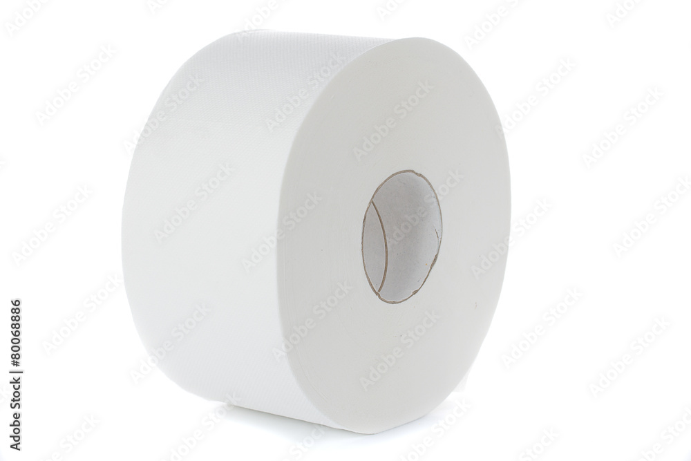 Roll of cash register paper tape on white, isolated Roll of cash register paper tape on white, isolated