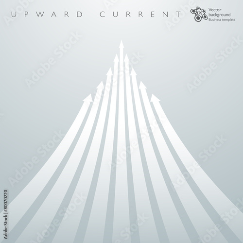 Infographic Background Upward Current _ White Arrows
