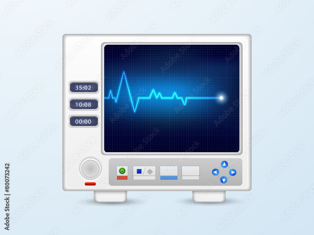 Ecg monitor on sky blue background for medical concept. Ecg monitor on sky blue background for medical concept.
