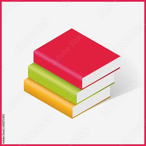 Stack of multi colored books