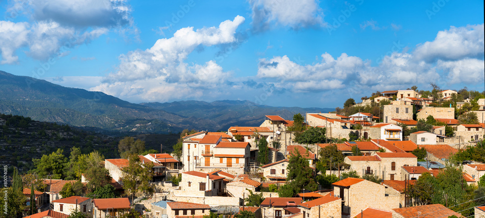 Vofou village panorama. Cyprus