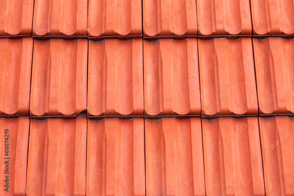 Red clay roof tiles