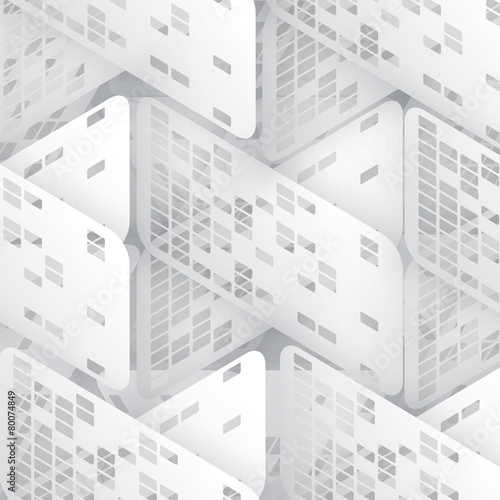 Vector design with triangles on the grey