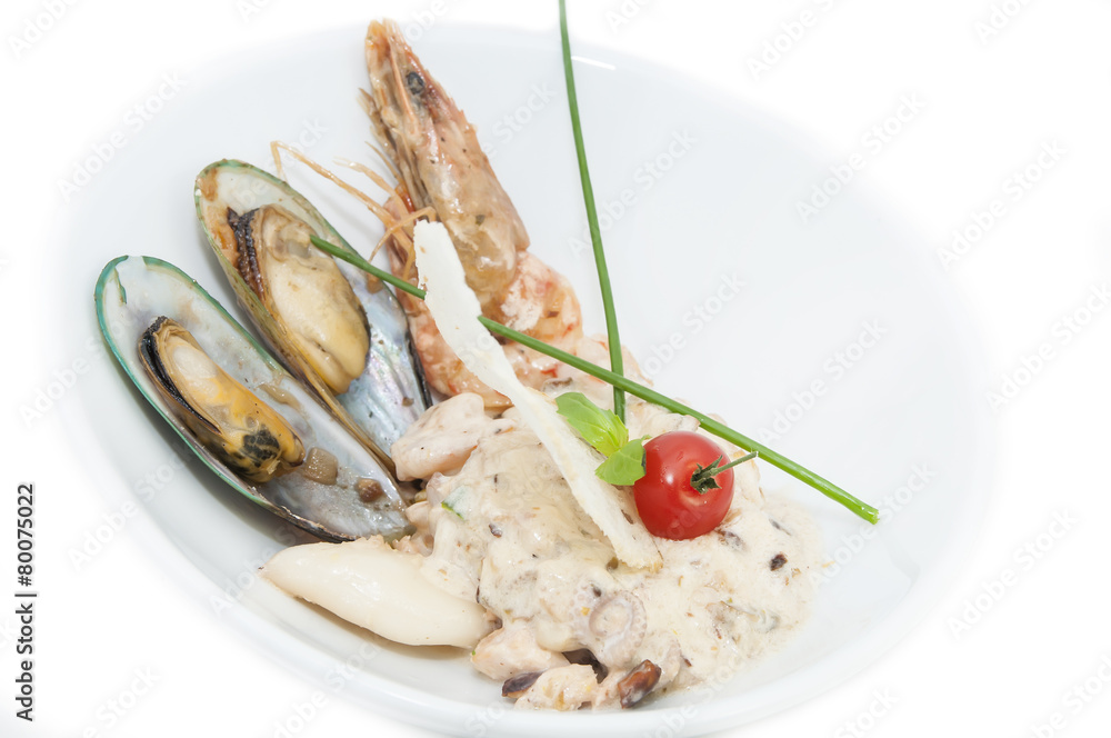 salad with vegetables and seafood salad with vegetables and seafood