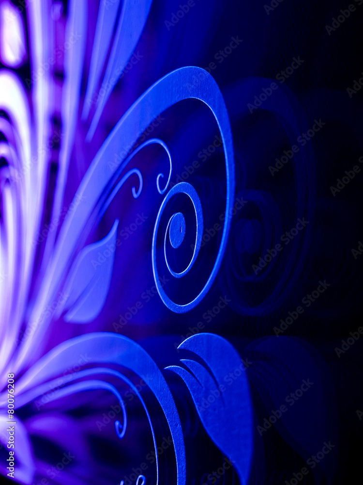 Obraz premium Highlighted laser engraving on glass surface