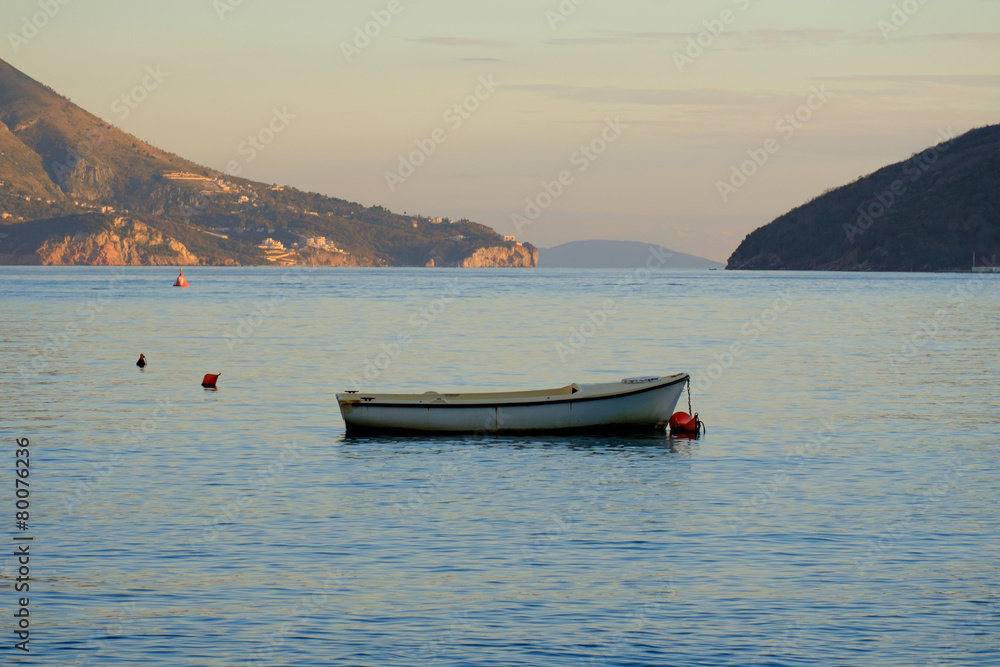 sail boat in Kotor bay Montenegro
