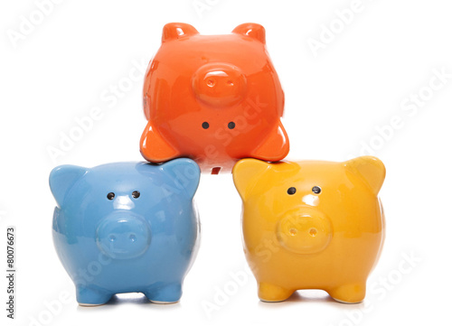 three piggy banks