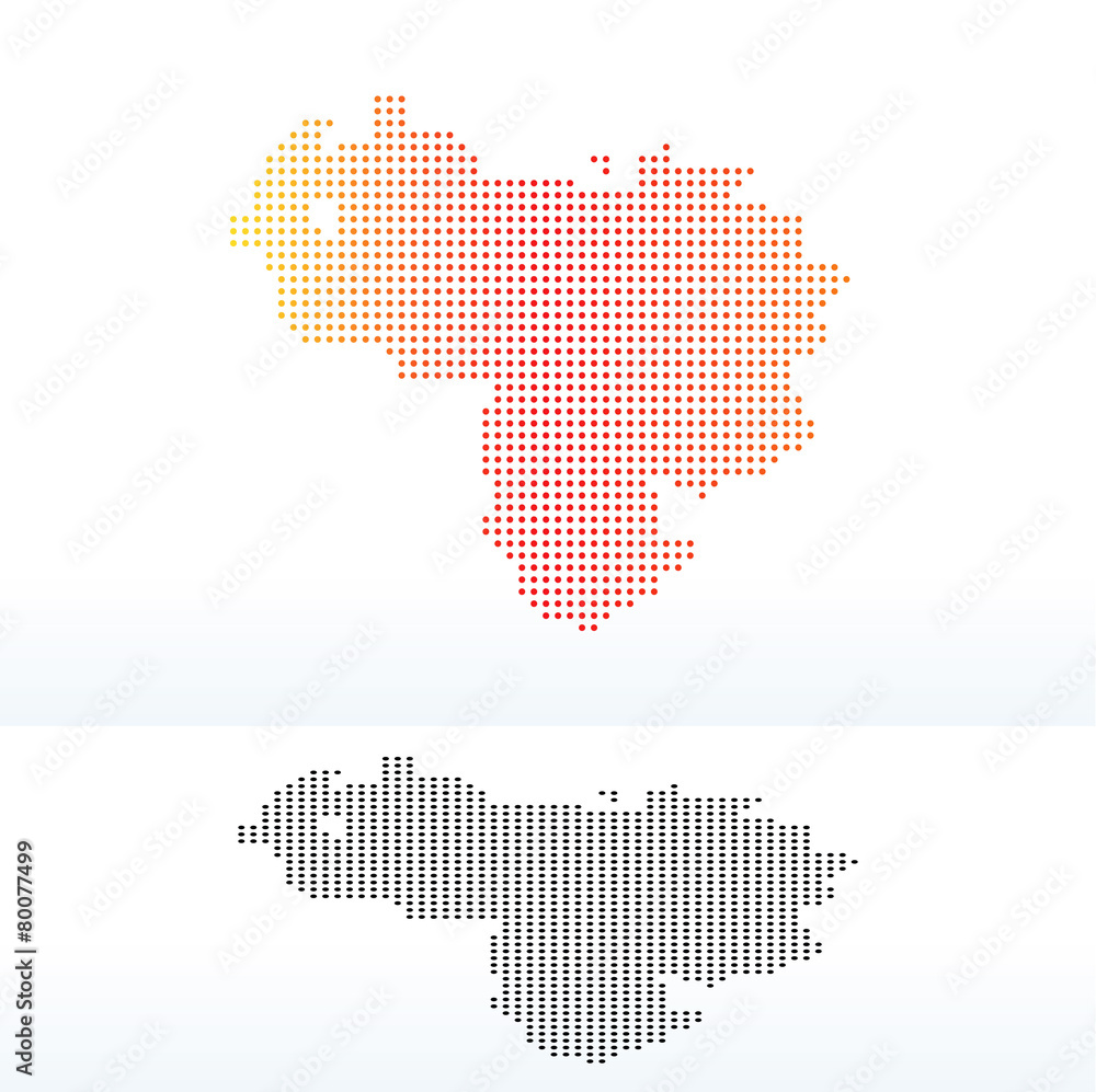 Obraz premium Republic of Venezuela with Dot Pattern