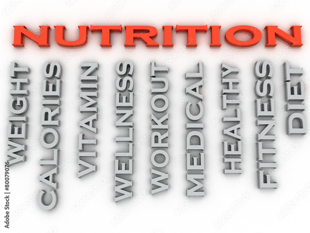 3d image nutrition issues concept word cloud background 3d image nutrition issues concept word cloud background
