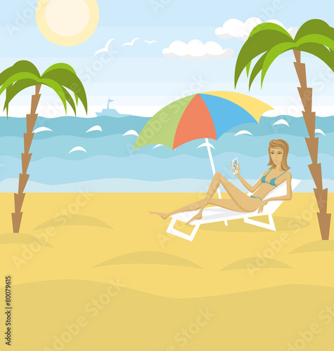 Vector Outdoors Cartoon Sea Landscape