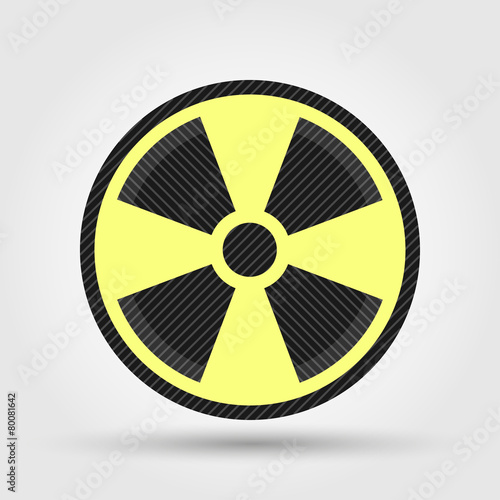 Radiation symbolisolated on grey background
