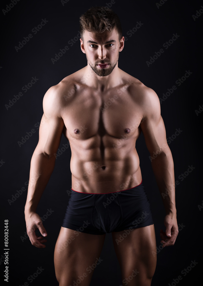 handsome young bodybuilder