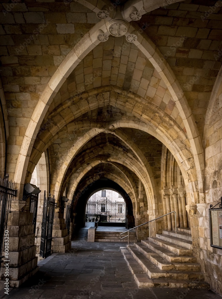 Santander Cathedral, arches of the main porch