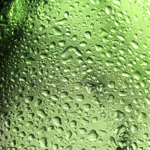drops on green glass