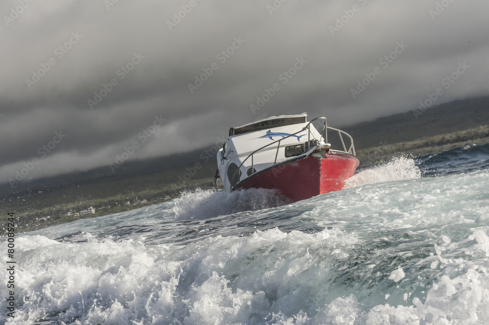 Naklejka premium battello rosso