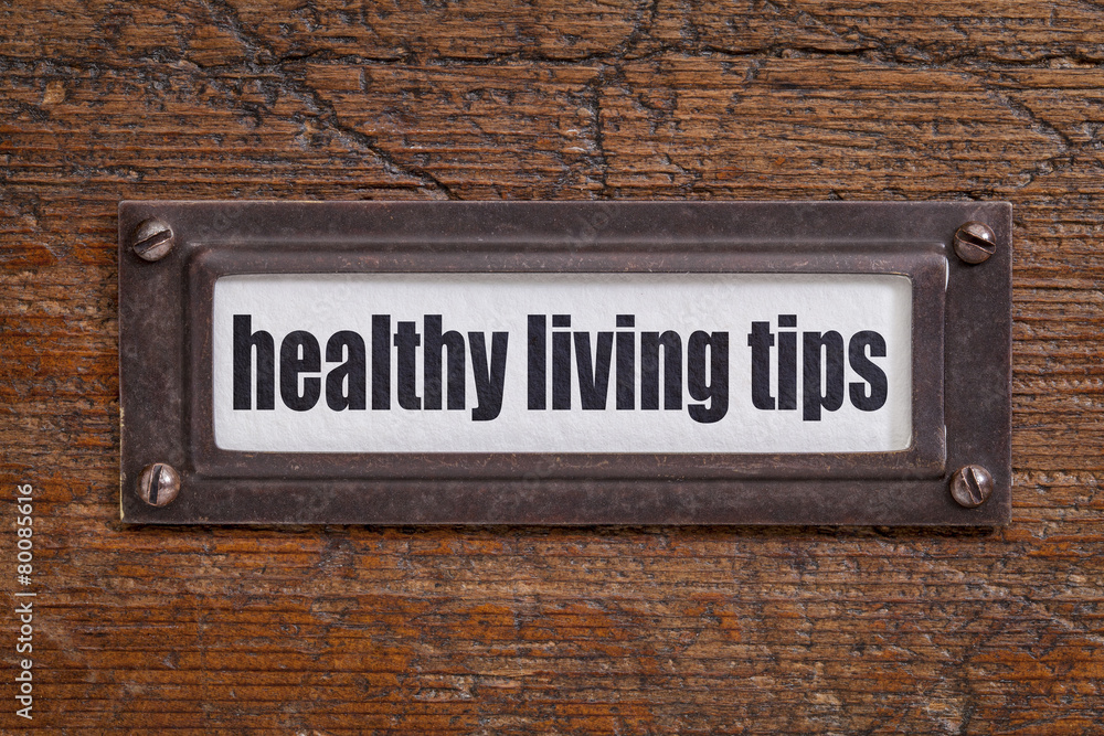healthy living tips - file cabinet label healthy living tips - file cabinet label