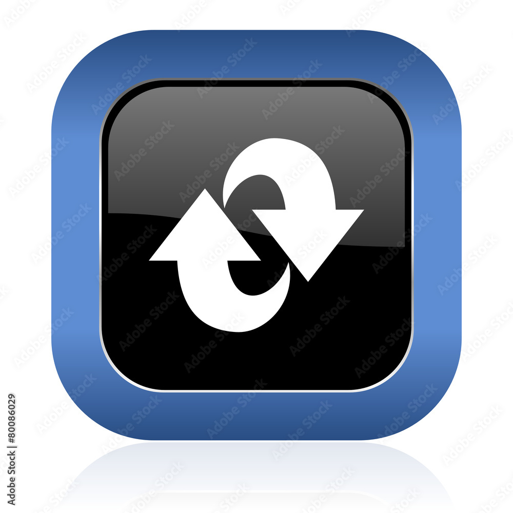 rotation square glossy icon refresh sign rotation square glossy icon refresh sign