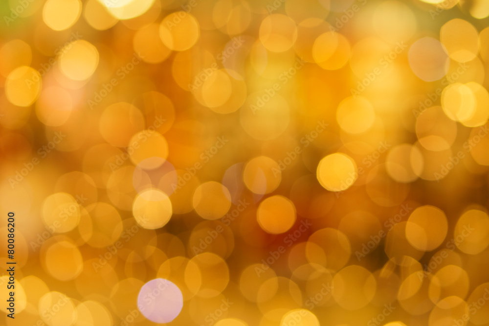 Abstract golden background bokeh