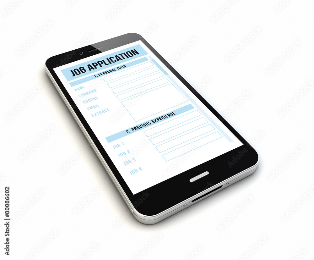 smartphone job application render smartphone job application render