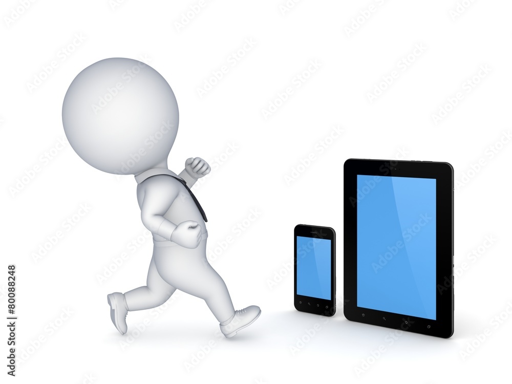 Tablet pc and mobile phone. Tablet pc and mobile phone.
