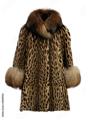 Fur coat brown