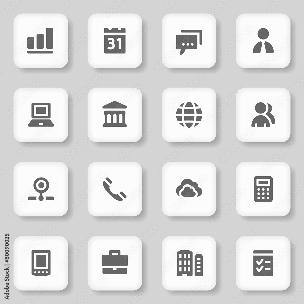 Business web icons set Business web icons set