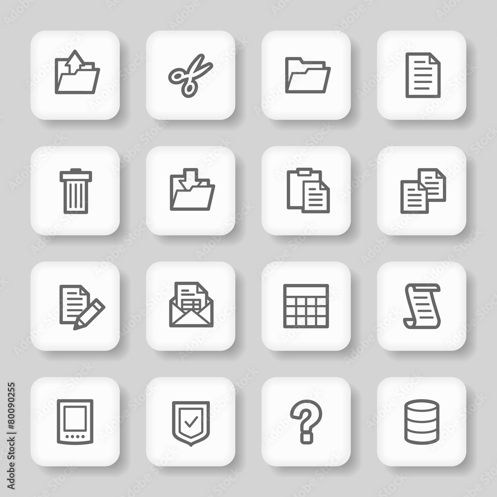 Document web icons set Document web icons set
