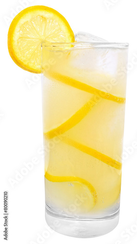 Lemonade with ice cubes