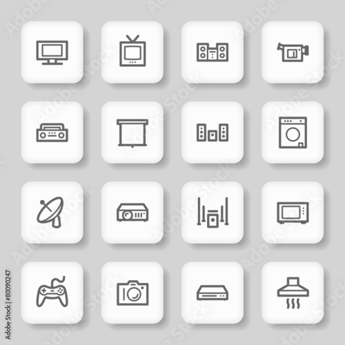 Home Appliance web icons set