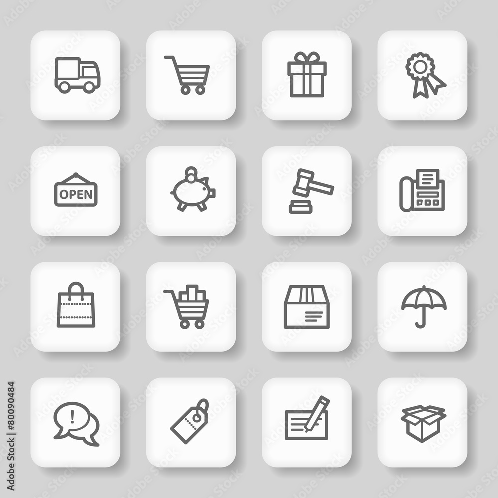 Shopping web icons