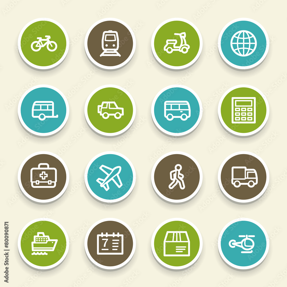 Transport web icons set Transport web icons set