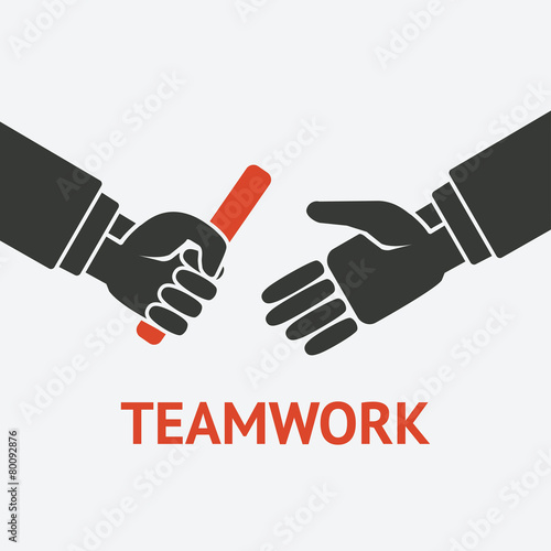 relay teamwork concept symbol