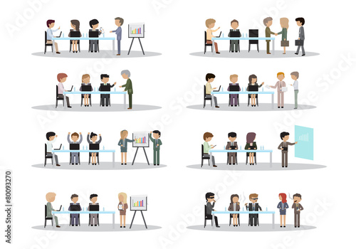 Business People, Different Situation Set