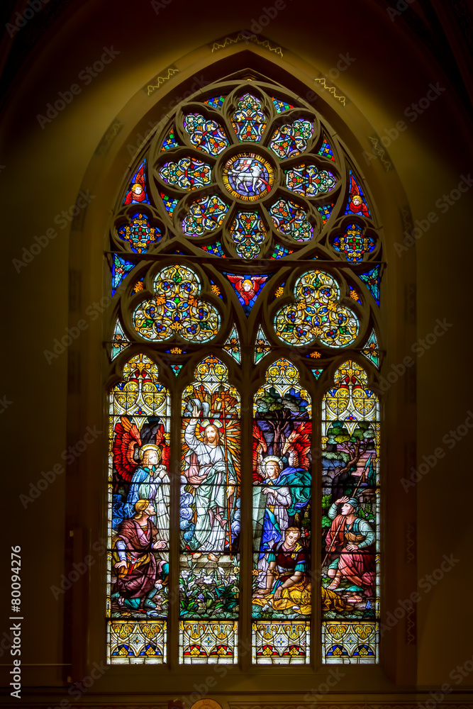 Stained Glass Window of Resurrection of Christ