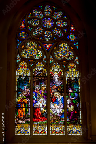 Stained Glass Window of Nativity of Christ