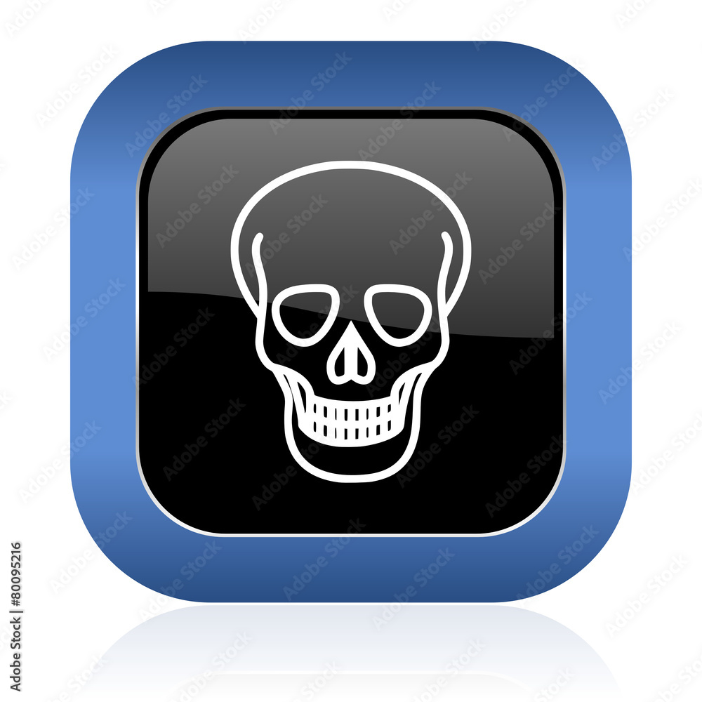 skull square glossy icon death sign skull square glossy icon death sign