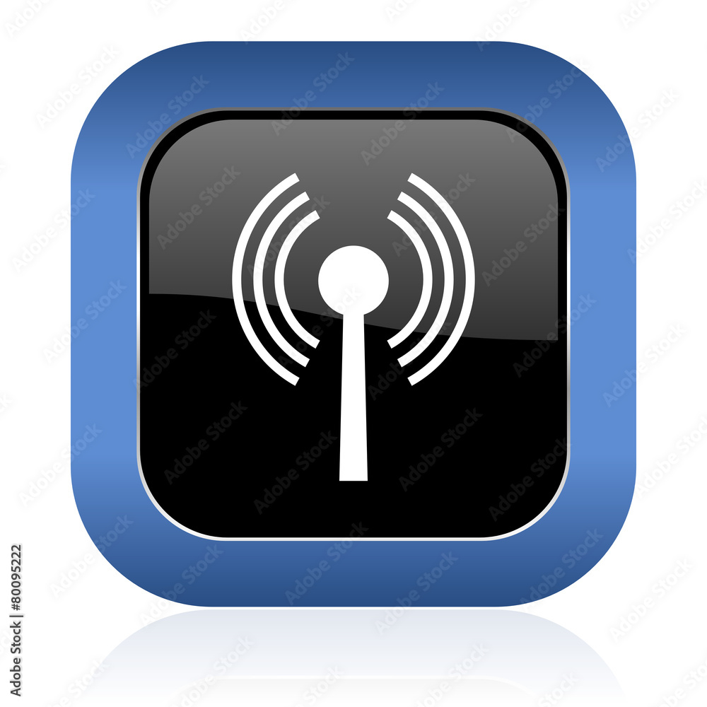 wifi square glossy icon wireless network sign wifi square glossy icon wireless network sign