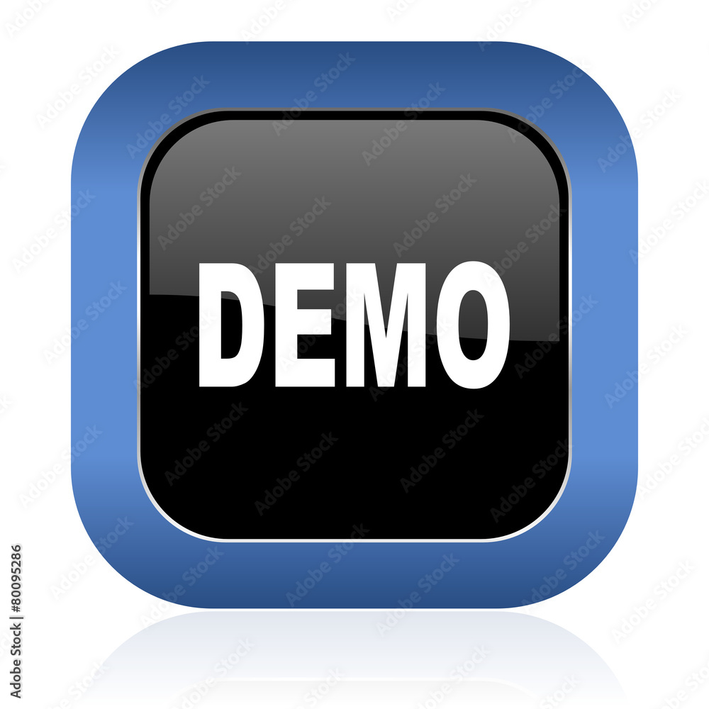demo square glossy icon
